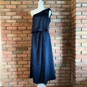 Amy Lynn One-Shoulder Navy Dress Size Small